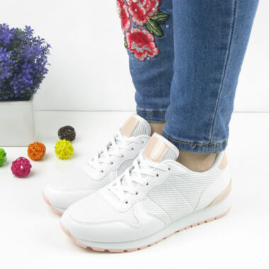 Жіночі стильні білі кросівки