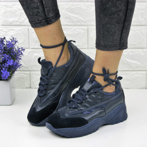 Жіночі стильні кросівки Ella темно сині